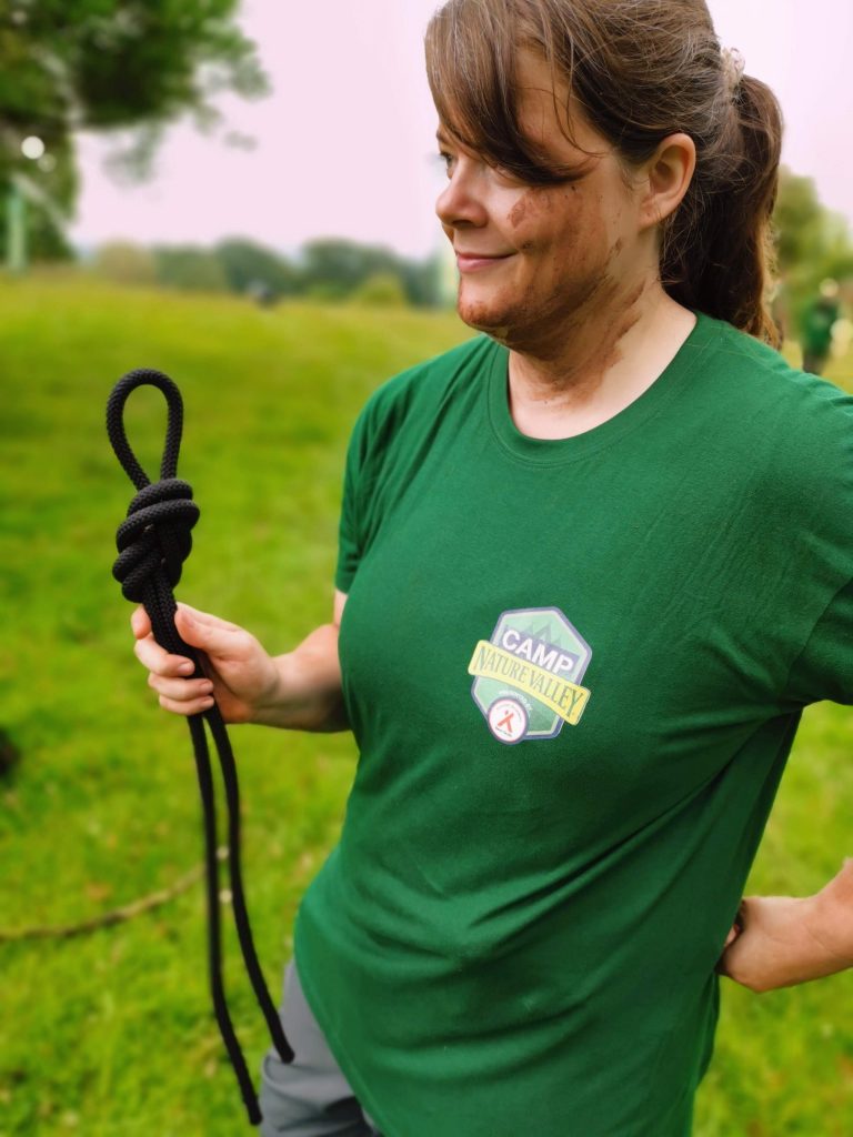 Learning knots at Camp Nature Valley - Gone Wild Festival 2021